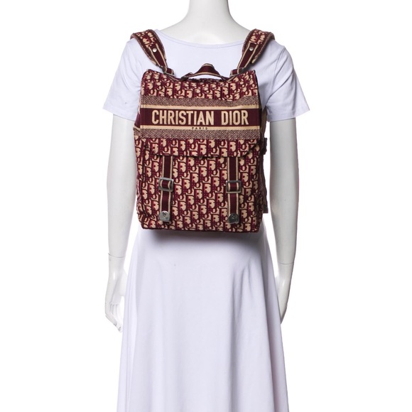 Dior Oblique Diorcamp Fabric BackPack Burgundy - Picture 3 of 11